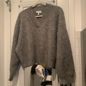 & OTHER STORIES cozy grey ribbed sweater NWOT